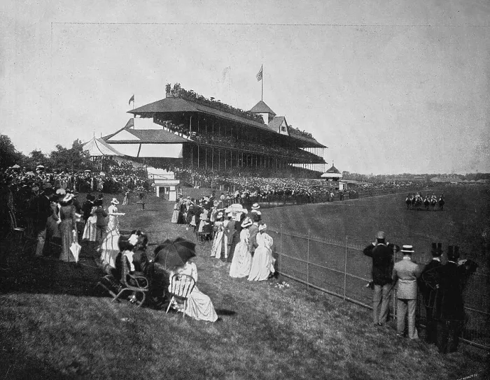 Framed Print : Horse Racing, Derby in Washington Park in Chicago
