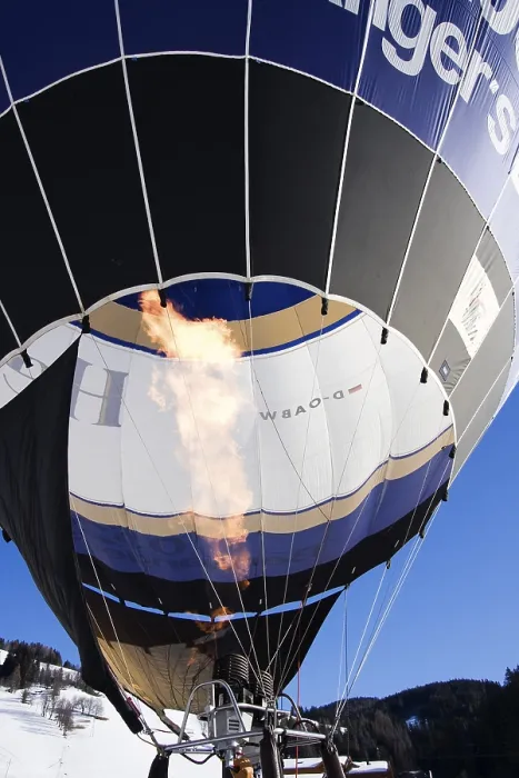 Framed Print : Hot air balloon taking off, Filzmoos