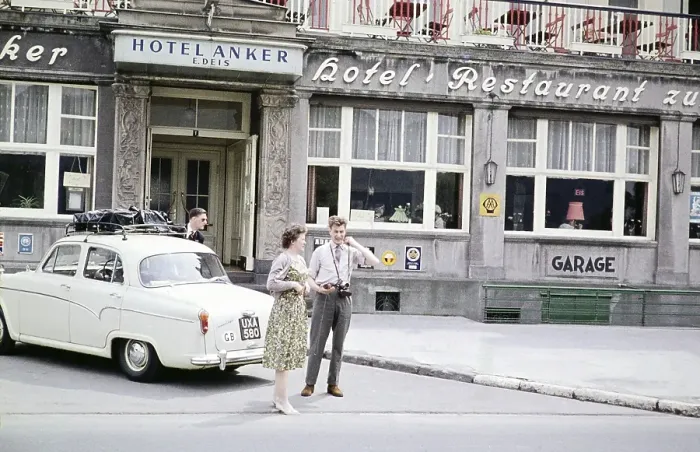 Framed Print : Hotel Anker, Andernach, Mayen Koblenz, Rhineland Palatinate, Germany, Europe 1961 Austin Cambridge A55 car with British GB licence plates, Europe Framed Print : Hotel Anker, Andernach, Mayen Koblenz, Rhineland Palatinate, Germany, Europe 1961 Austin Cambridge A55 car with British GB licence plates, Europe