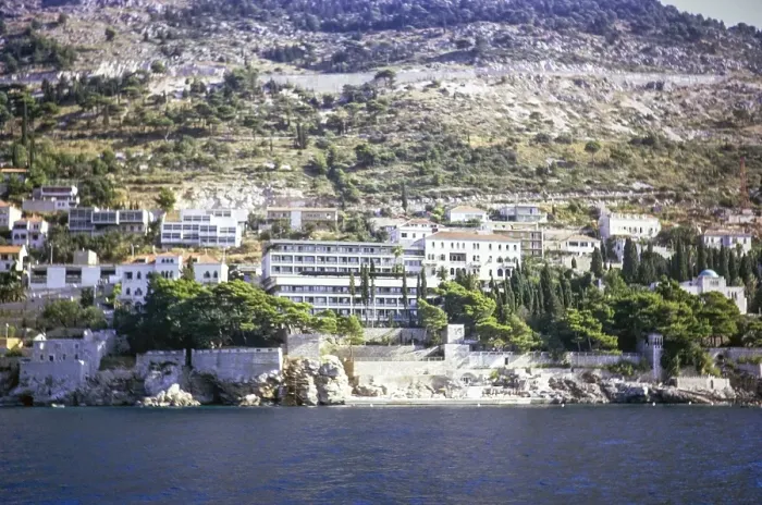 Framed Print : Hotel Argentina buildings, Dubrovnik, Dalmatian Coast, Croatia, former Yugoslavia, Europe 1970, Europe