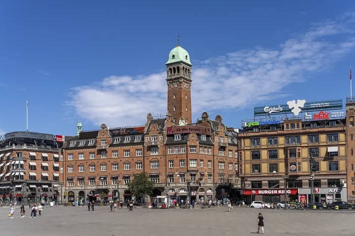 Framed Print : The former Hotel Bristol on Radhuspladsen square in the Danish capital Copenhagen