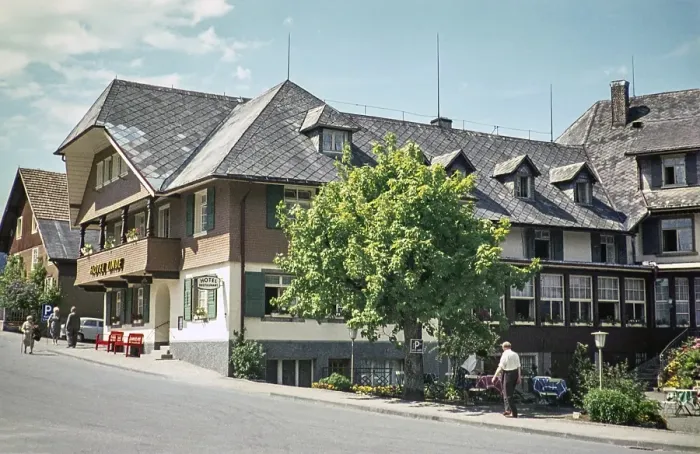 Framed Print : Hotel Linde, Hinterzarten, Baden-Wuerttemberg, Germany, Europe, 1959, Europe