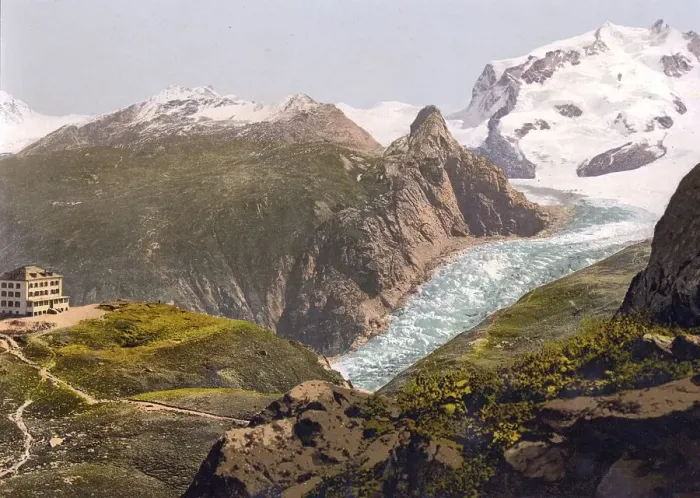 Framed Print : Hotel Schwarzsee and Monte Rosa