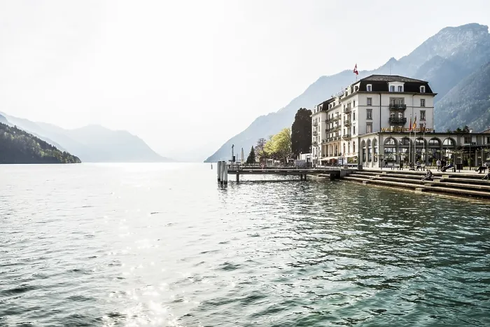 Framed Print : Hotel am See, Seehotel Waldstatterhof