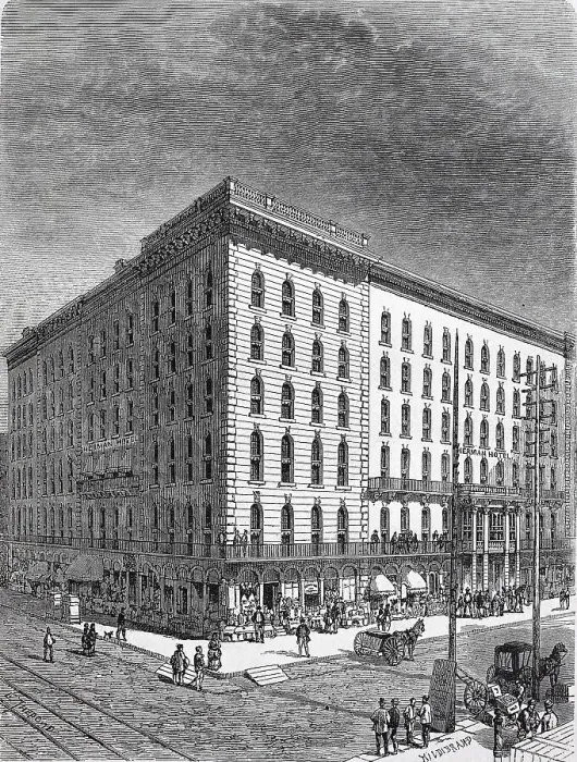Framed Print : Hotel Sheraton in 1890, Chicago