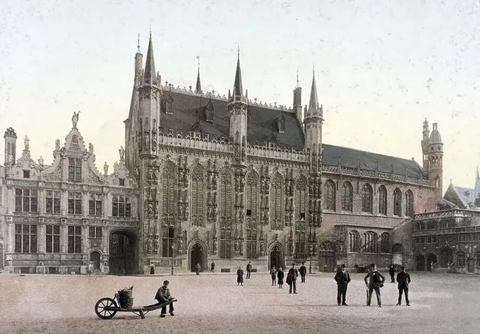 Framed Print : Hotel de Ville. Chapelle du St Sang et la Justice de Paix Framed Print : Hotel de Ville. Chapelle du St Sang et la Justice de Paix