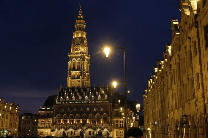Framed Print : Hotel de Ville, town hall, at dusk Framed Print : Hotel de Ville, town hall, at dusk