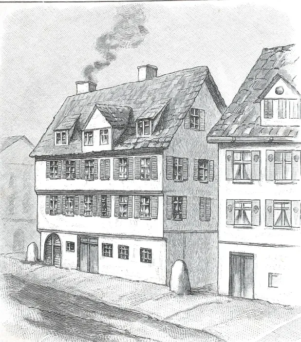 Framed Print : The house in the former courtyard kitchen garden