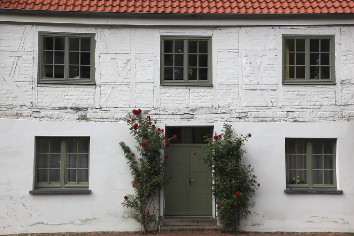 Framed Print : House facade in Wismar on the Baltic Sea in the old town Framed Print : House facade in Wismar on the Baltic Sea in the old town