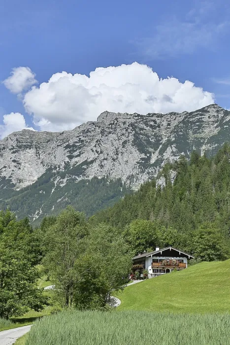 Framed Print : House in the Ramsau, behind Reiteralpe
