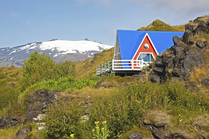 Framed Print : House by the Snaefellsjokull Glacier