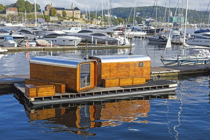 Framed Print : Houseboat in the harbour of Oslo, Norway Framed Print : Houseboat in the harbour of Oslo, Norway