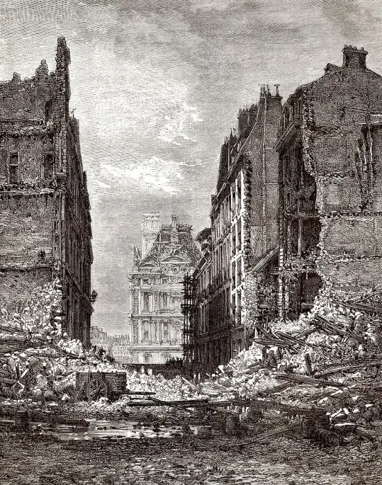 Framed Print : Houses destroyed by the Paris Commune or La Commune de Paris Framed Print : Houses destroyed by the Paris Commune or La Commune de Paris