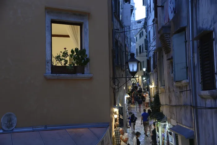 Framed Print : Houses, Rovinj, Istria, Croatia