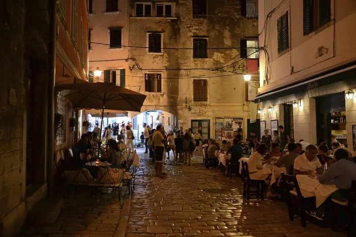 Framed Print : Houses, Rovinj, Istria, Croatia