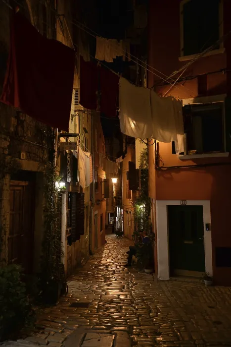 Framed Print : Houses, Rovinj, Istria, Croatia