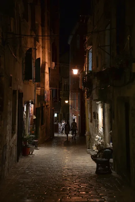 Framed Print : Houses, Rovinj, Istria, Croatia