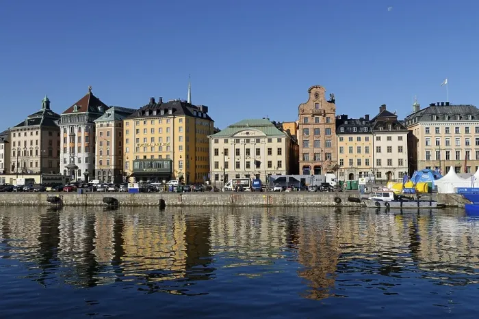 Framed Print : Houses on Skeppsbron, Gamla stan old town Framed Print : Houses on Skeppsbron, Gamla stan old town