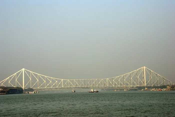 Framed Print : Howrah bridge over Hooghly river