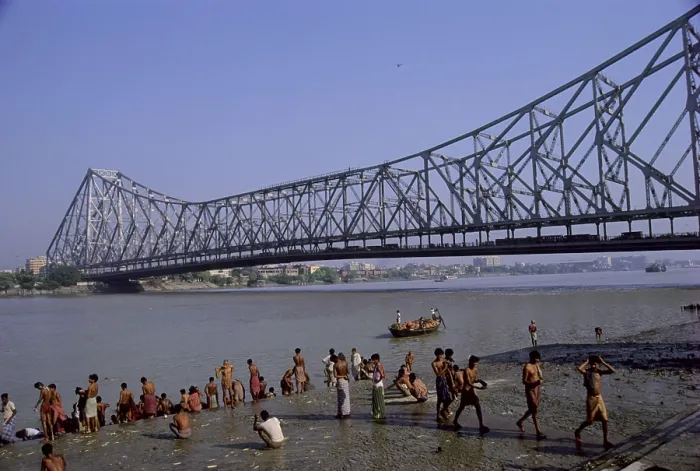 Framed Print : Howrah Bridge and Hoogly River Framed Print : Howrah Bridge and Hoogly River