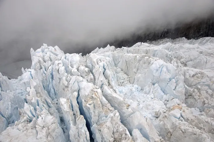 Framed Print : Huge blocks of ice on Franz Josef Glacier