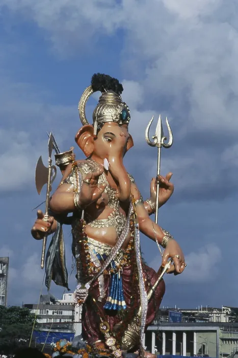 Framed Print : Huge idol of Lord Ganesh, Girgaum Chowpatty