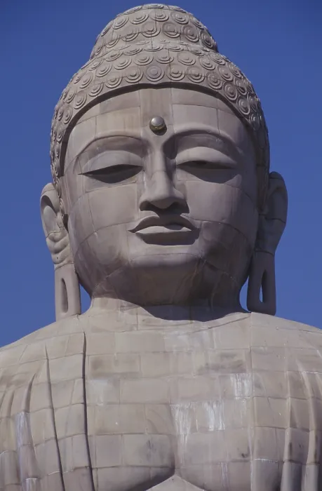 Framed Print : The huge japanese Buddha ( detail ) at Bodhgaya Framed Print : The huge japanese Buddha ( detail ) at Bodhgaya