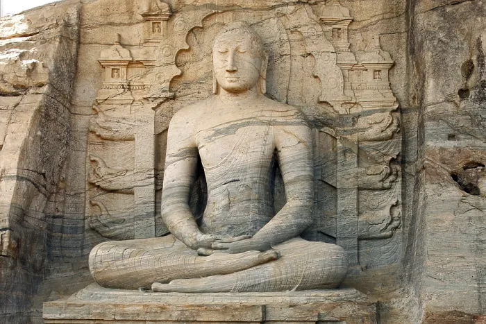 Framed Print : Huge statue of Buddha in meditation posture