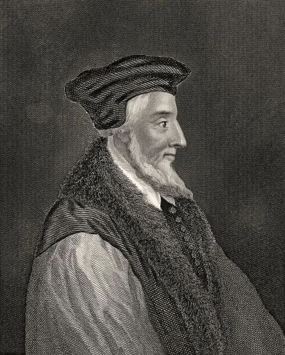 Framed Print : Hugh Latimer, c. 1487-1555, Bishop of Worcester