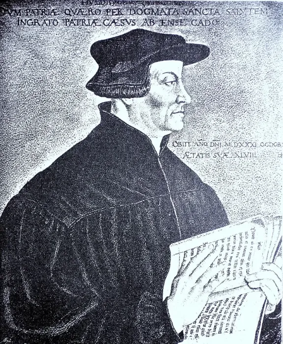 Framed Print : Huldrych Zwingli or Ulrich Zwingli