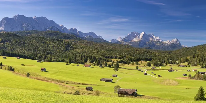 Framed Print : Humpback meadows between Mittenwald and Kruen
