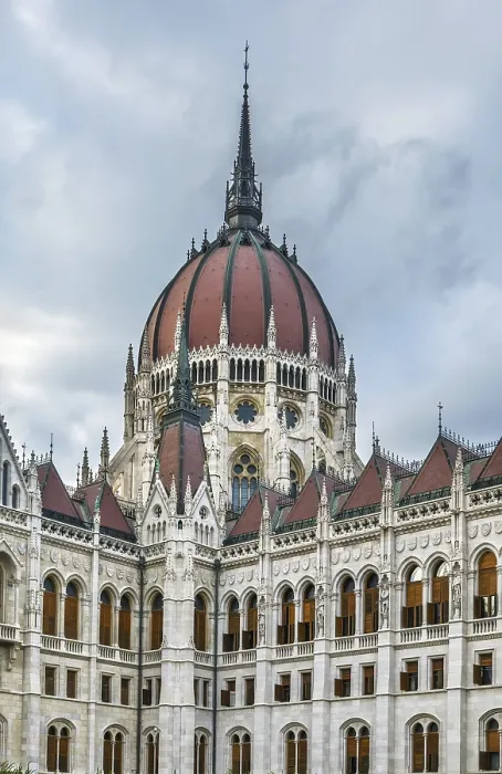Framed Print : Hungarian Parliament Building was designed in neo-Gothic style and opened in 1902