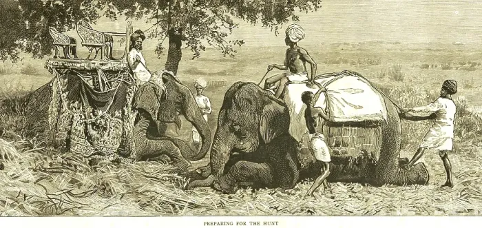 Framed Print : Hunting & animal views, preparing for the hunt, India, Asia Framed Print : Hunting & animal views, preparing for the hunt, India, Asia