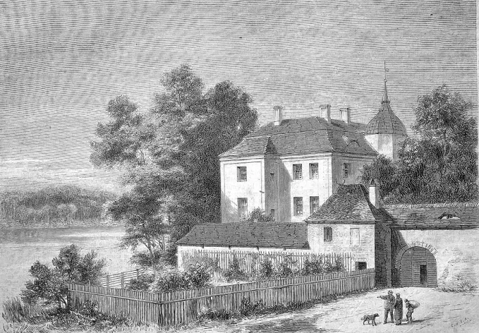 Framed Print : Hunting Lodge Grunewald in Berlin in 1870