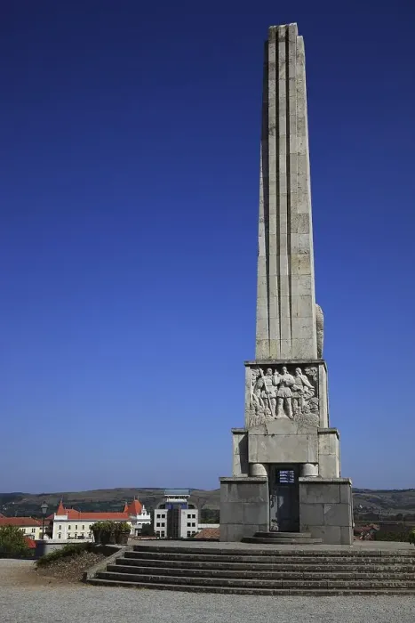 Framed Print : The Hurea, Closca and Crisan Obelisk at the entrance to the fortress