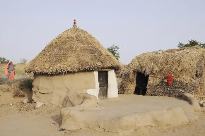 Framed Print : Huts, Sujangarh, Rajasthan, India