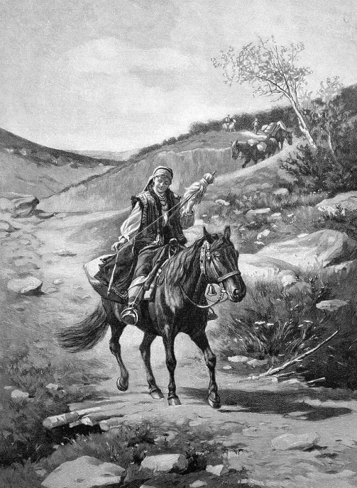 Framed Print : Huzlin Woman, Riding a Horse and Spinning Wool Framed Print : Huzlin Woman, Riding a Horse and Spinning Wool
