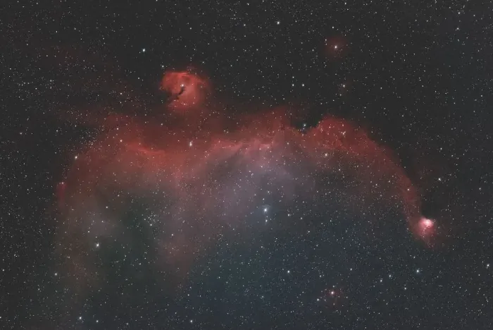Framed Print : IC2177, NGC2235, NGC2327, Seagull Nebula