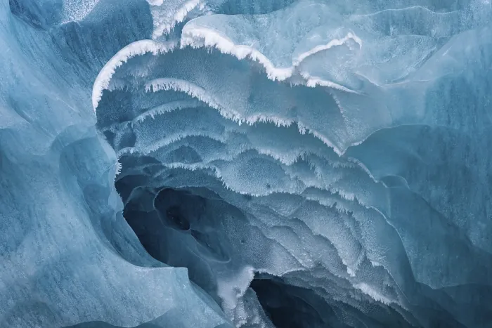 Framed Print : Ice details in Glacier Cave, Ice Cave