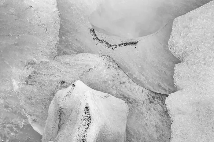 Framed Print : Ice structures in the Nigaardsbreen glacier