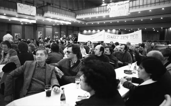 Framed Print : IG Metall conference on coal and steel co-determination