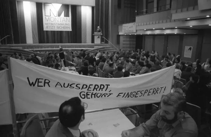 Framed Print : IG Metall conference on coal and steel co-determination