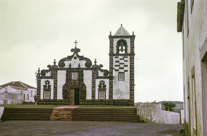 Framed Print : Igreja Matriz de Nossa Senhora da Purificacao Mother Church, Santo Espirito village, Santa Maria Island, Azores, Portugal, April 1964, Europe