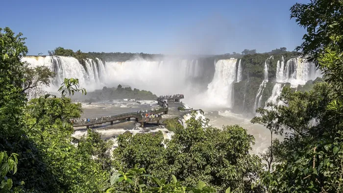 Framed Print : Iguazu Falls, Path Of The Falls Trail