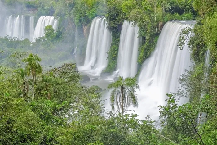 Framed Print : Iguazu Falls, waterfall cascades on the Argentina side