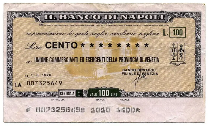 Framed Print : Il Banco di Napoli, Naples, Miniassegno Framed Print : Il Banco di Napoli, Naples, Miniassegno