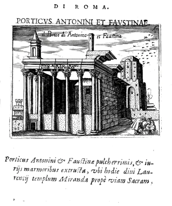 Framed Print : Il tempio di Antonino, et Faustina