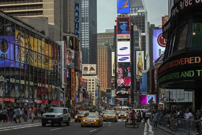 Framed Print : Illuminated advertising, Times Square Framed Print : Illuminated advertising, Times Square