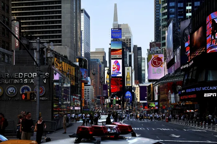 Framed Print : Illuminated advertising on Times Square Framed Print : Illuminated advertising on Times Square