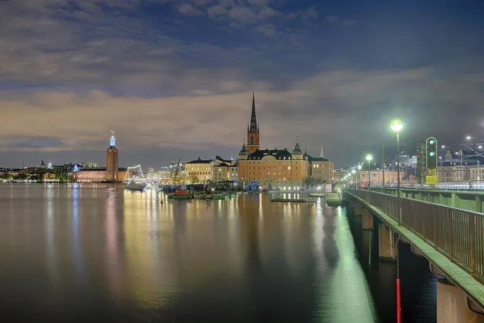 Framed Print : Illuminated Stockholm, Sweden, Europe Framed Print : Illuminated Stockholm, Sweden, Europe
